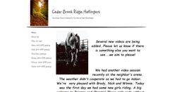 Desktop Screenshot of cedarbrookridgehaflingers.com